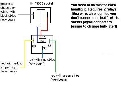 On/off switch & led rocker switch wiring diagrams | oznium. Corolla DIY: DIY - NON HID - 9005/9006 to H4 Conversion Diagram