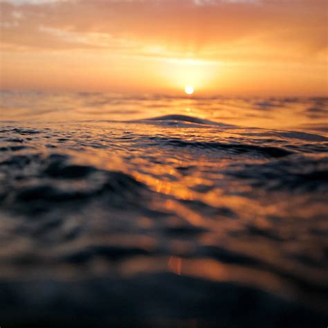 Sunset Sea Water Bokeh Orange Nature Ipad Air Wallpapers Free Download