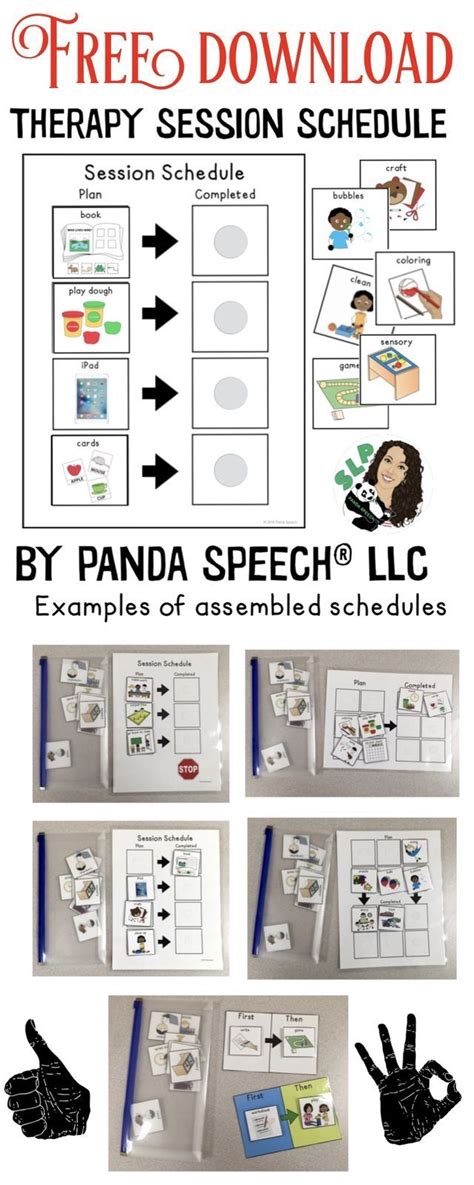Free Visual Schedule For Therapists School Speech Therapy Speech