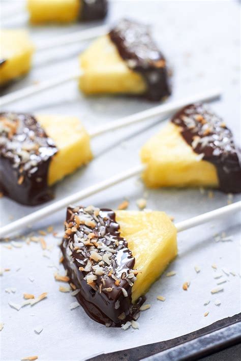 pineapple chocolate healthy coconut pops snacks covered snack fruit adults eatwell101 recipes dark cheap dipped treats food taste ll dessert