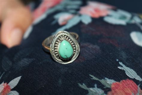 Turquoise Ring Sterling Silver Women Ring Turquoise Etsy
