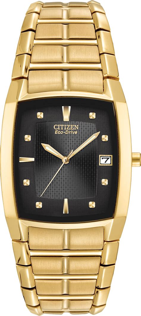 Citizen Bm6552 52e Paradigm Gold Rectangular Watch 31x33mm