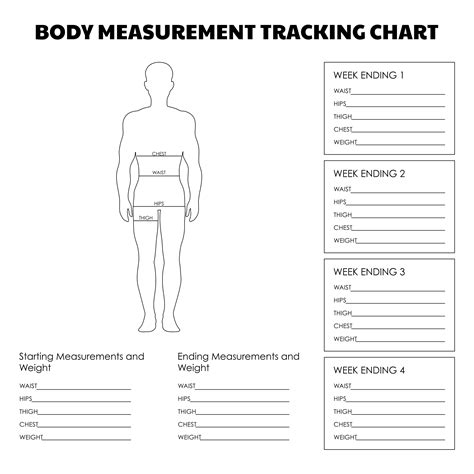 Free Body Measurement Chart Printable Or Online Fantastic Blank Hot