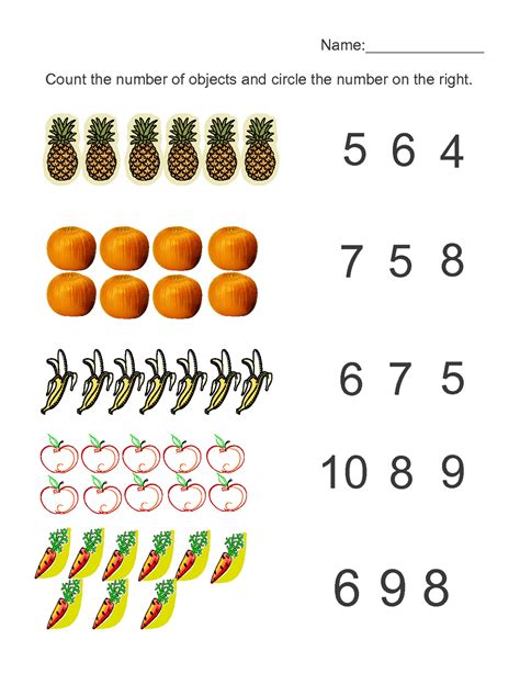 Numbers 1 10 Online Worksheet For Kindergarten Printable Worksheet