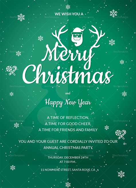 Annual Christmas Party Invitation Template In Adobe Photoshop