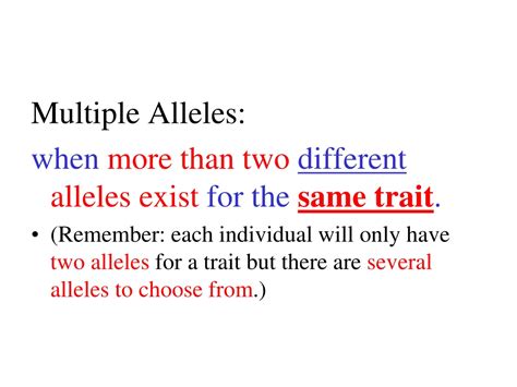 Ppt Multiple Alleles And Polygenic Traits Powerpoint Presentation
