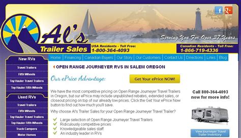 Car.com has been visited by 100k+ users in the past month Al's Trailer is an Oregon RV dealer who sells new and used ...