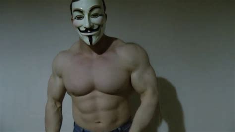 flexing muscle bodybuilder mask posing youtube