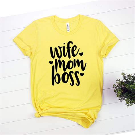 t shirt wife mom boss mom life ~