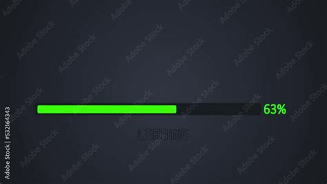 Loading Bar Animation From 0 To 100 Loading On Luxury Background