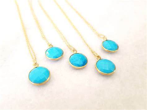 Turquoise Necklace December Birthstone Layer Necklace Etsy