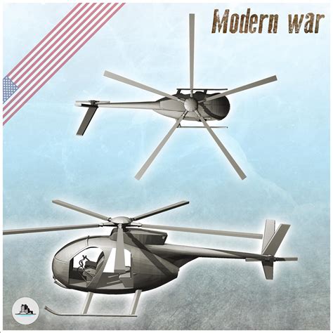 Hughes Oh 6 Cayuse Loach Helicopter Wargaming3d