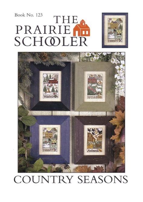 Model stitched on 30 ct. PRAIRIE SCHOOLER COUNTRY SEASONS 01 | Cross stitch, Free ...