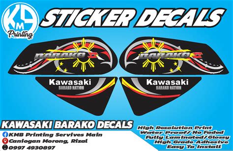 Kawasaki Barako Sticker Decals Lazada Ph