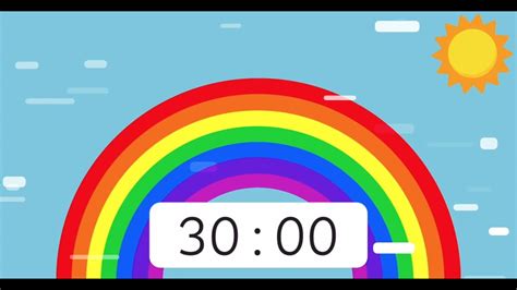Free, fun and easy to use 30 min clock countdown. Rainbow Timer 30 Minute 🌈 - YouTube