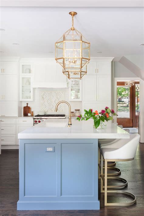 Buying a major kitchen appliance can be daunting. Kitchen Design with Gold Accents in 2020 | Light blue ...