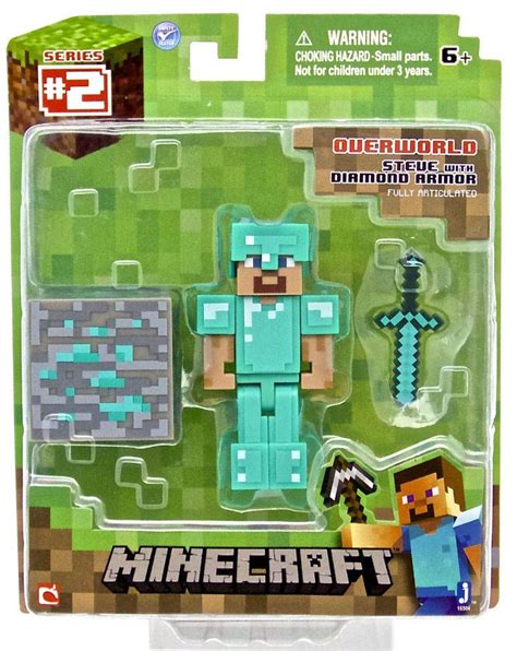 Figura Steve Diamond 8 Cm Minecraft Serie 2 Divertida Figura