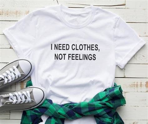 I Need Clothes Not Feelings Valentine Day Women Tshirt Plus Minus Co