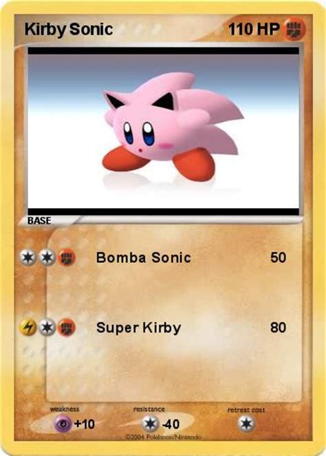 There are 467 pokemon kirby for sale on etsy, and. Pokémon Kirby Sonic - Bomba Sonic - My Pokemon Card