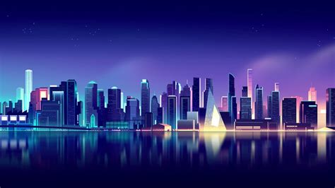 46 neon city hd wallpapers and background images. Neon, City, Skyline, Cityscape, Digital Art, Landscape, 4K ...