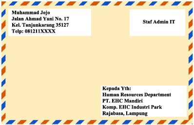 Contoh Tulis Tangan Cara Buat Surat Lamaran Kerja : Contoh Penulisan