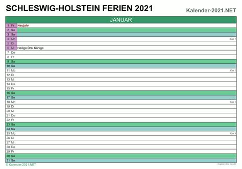 Mit schulferien und gesetzlichen feiertagen FERIEN Schleswig-Holstein 2021 - Ferienkalender & Übersicht