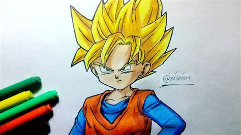 Cómo Dibujar a GOTEN SSJ How To Draw GOTEN SSJ FeLipeArt YouTube