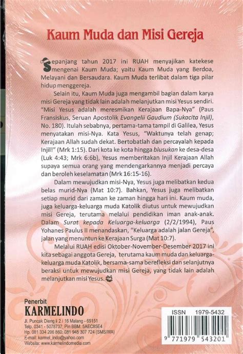 Foto teks doa umat katolik dalam sebuah misa untuk umat islam yang menjalani ibadah puasa menjadi viral di media sosial. Jual Buku Ruah 2017 - Buku Doa Umat Katolik untuk Bulan ...