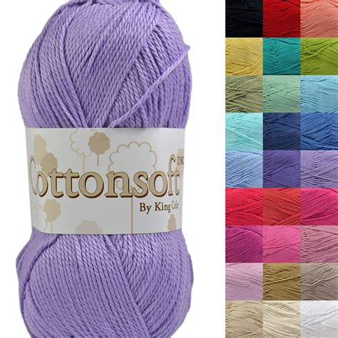King Cole Cottonsoft Dk 100 Cotton Knitting Yarn