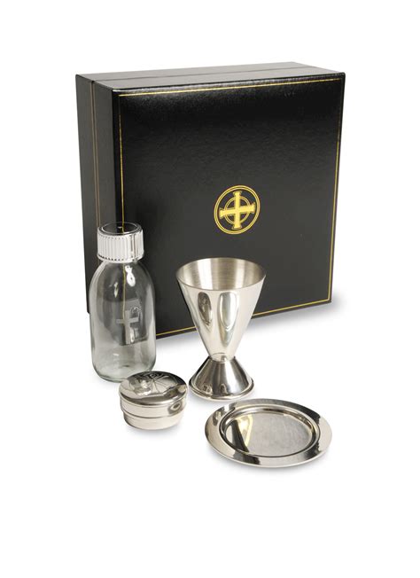 4 Piece Pewter Home Communion Set With Case Uk Church Supplies