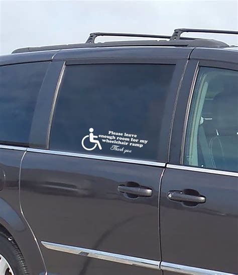 Wheelchair Ramp Sticker Disabled Bumper Sticker Van Sticker Etsy Car