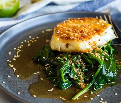 Chilean Sea Bass Recipe With Asian Glaze And Sesame Spinach Bradleys