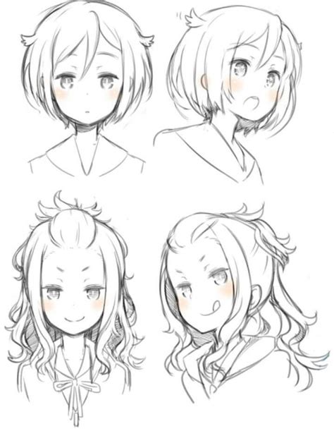 Anime Hair Drawing Easy Try Drawing Simple Chunks Of The Hairstyle