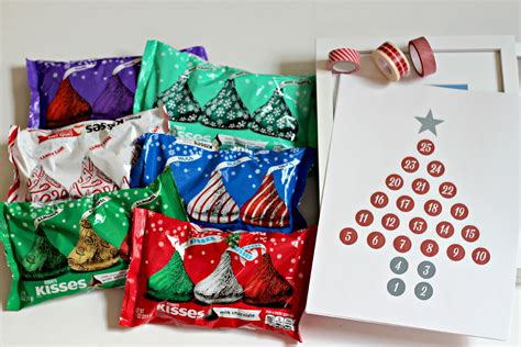 Best hershey kiss christmas cookies from ms simplicity 11 days until christmas candy cane.source image: Hershey's Kisses Christmas Countdown - Organize and ...