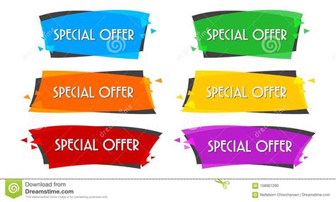Special Offer Sale Flat Linear Banner For Your Promotion Design Stock