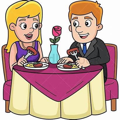 Dinner Restaurant Clipart Having Cartoon Couple Woman