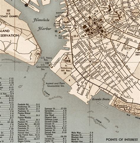 Old Map Of Honolulu Hawaii Vintage Maps And Prints