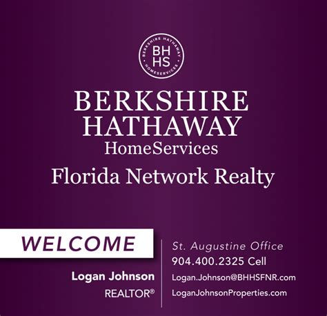 Berkshire Hathaway Homeservices Florida Network Realty Welcomes Logan Johnson Real Estate