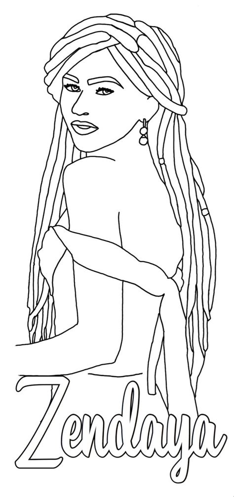 Zendaya Coloring Sheets Coloring Pages