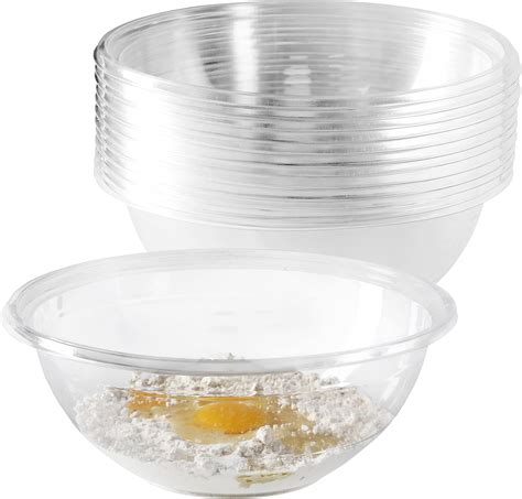 Plasticpro Disposable Round Crystal Clear Serving Bowls For