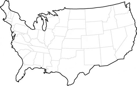 Outline Usa Map Png Free Png Usa Outline Clip Art Download Pinclipart