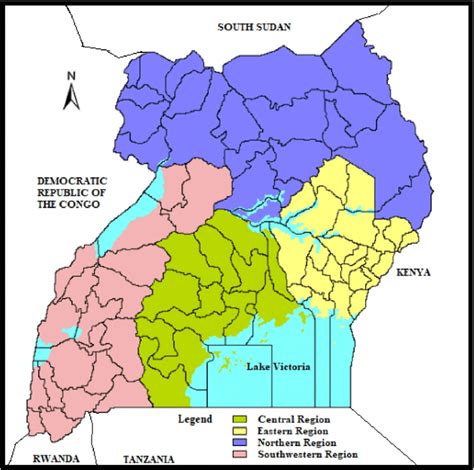 Map Of Uganda Showing The Different Regions Download Scientific Diagram