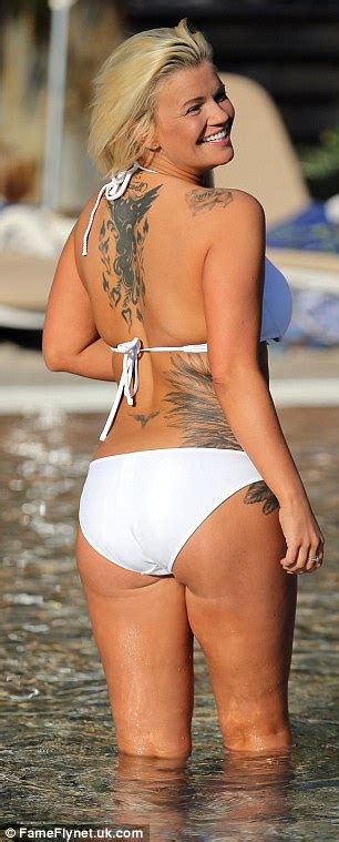 Kerry Katona Shows Off Her Slim Figure In A Sexy White Bikini In Gran Canaria Daily Mail Online