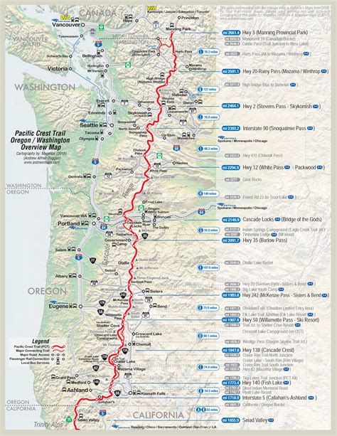 Overview Maps Pacific Crest Trail Association