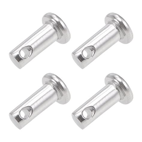Single Hole Clevis Pins 4mm X 10mm Flat Head 304 Stainless Steel Link Hinge Pin 4 Pcs
