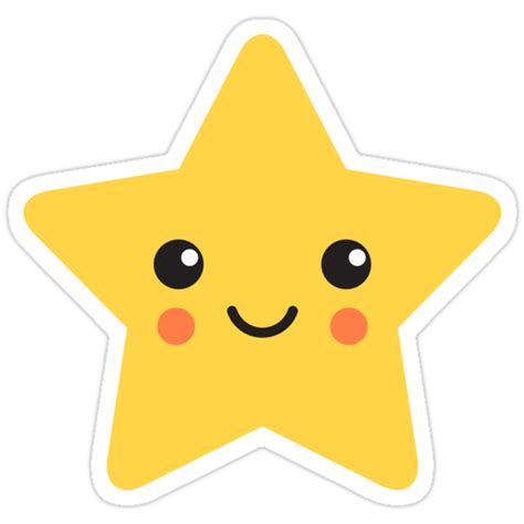 Cute Kawaii Star Stickers By Mheadesign Redbubble