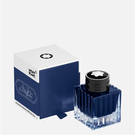 Ink Bottle 50 Ml Blue Around The World In 80 Days Luxury Ink Bottle