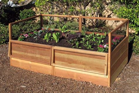 The most effective control is exclusion—keeping them out. 3' x 6' Raised Garden Bed With Hinged Fencing | Cedar ...
