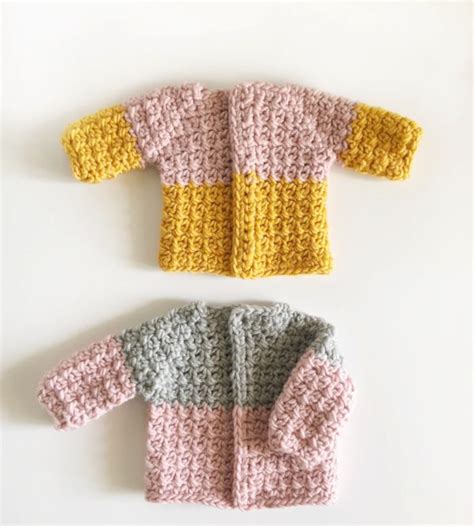 Crochet Mesh Stitch Baby Sweater Daisy Farm Crafts