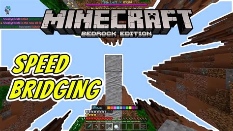 Speed Bridging In Minecraft Bedrock Edition Youtube